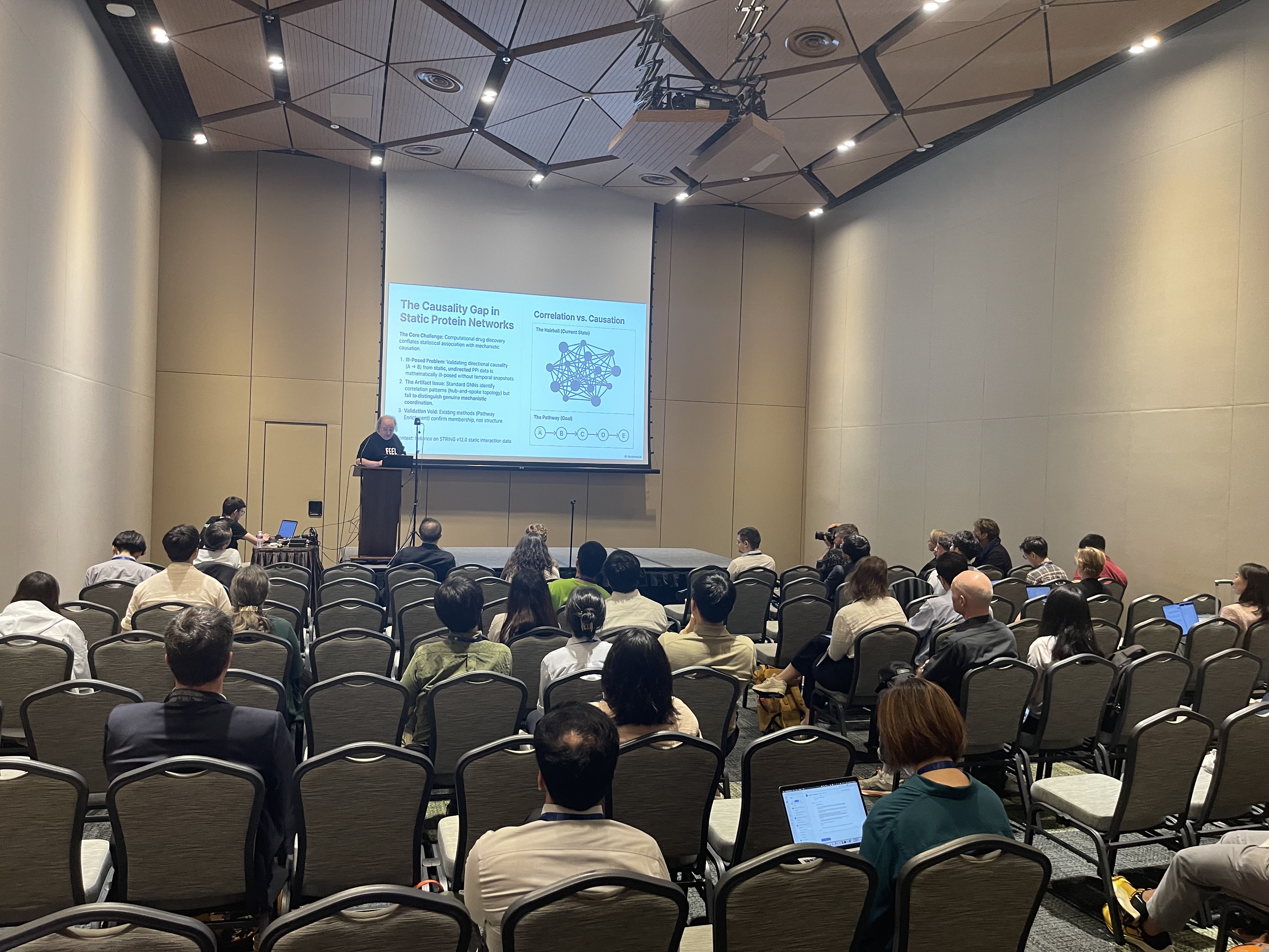 David Scott Lewis presenting the Cell Reports Medicine foundational Alzheimer's reversal paper at AAAI-26